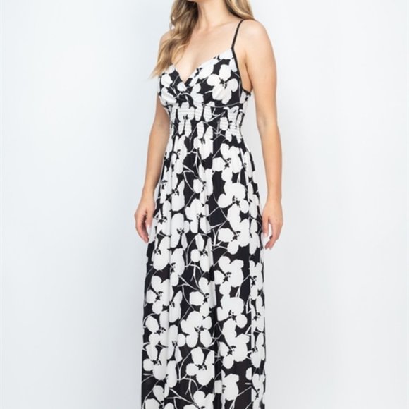 #29 Black & White Floral Maxi Dress - Picture 2 of 15
